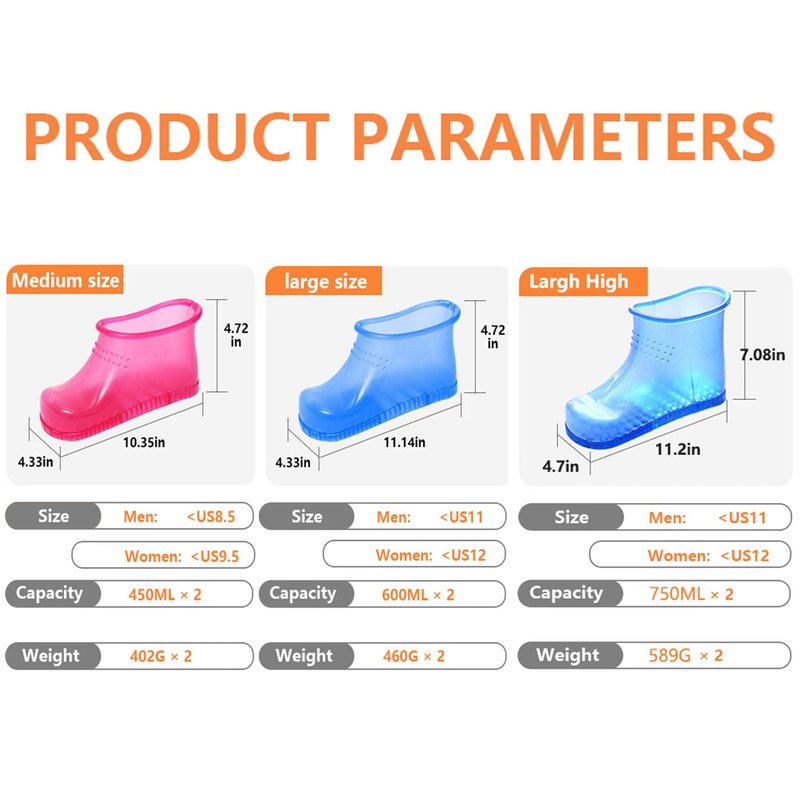 WMHYLYH Movable Foot Soaker, Portable Feet Soaking Tub Massage Foot Bath Shoes, Bath Massager Basin Pedicure Feet Spa Shoes for Thermal Massage to Promote Blood Circulation (Large, Red)