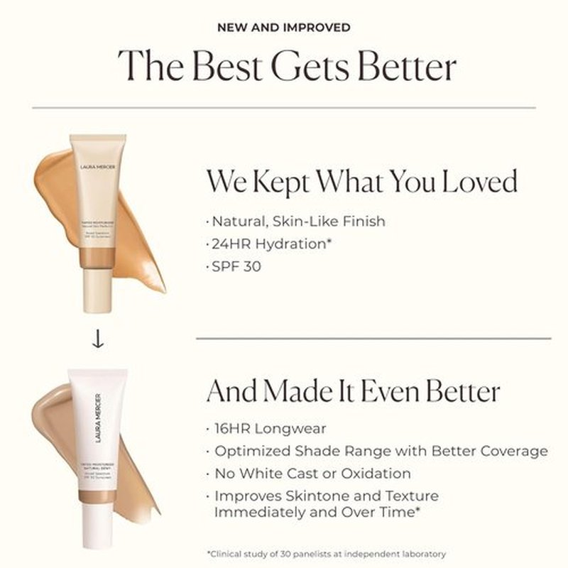 Laura Mercier Tinted Moisturizer - Natural Dewy Finish with SPF 30 | 24HR Hydration & Buildable Coverage