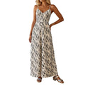 TRCELECTROP Backless Jumpsuit Women V Neck Printed Bow Tie Wide Leg Loose Overalls Elegant Spaghetti Strap Flowy Long Pants