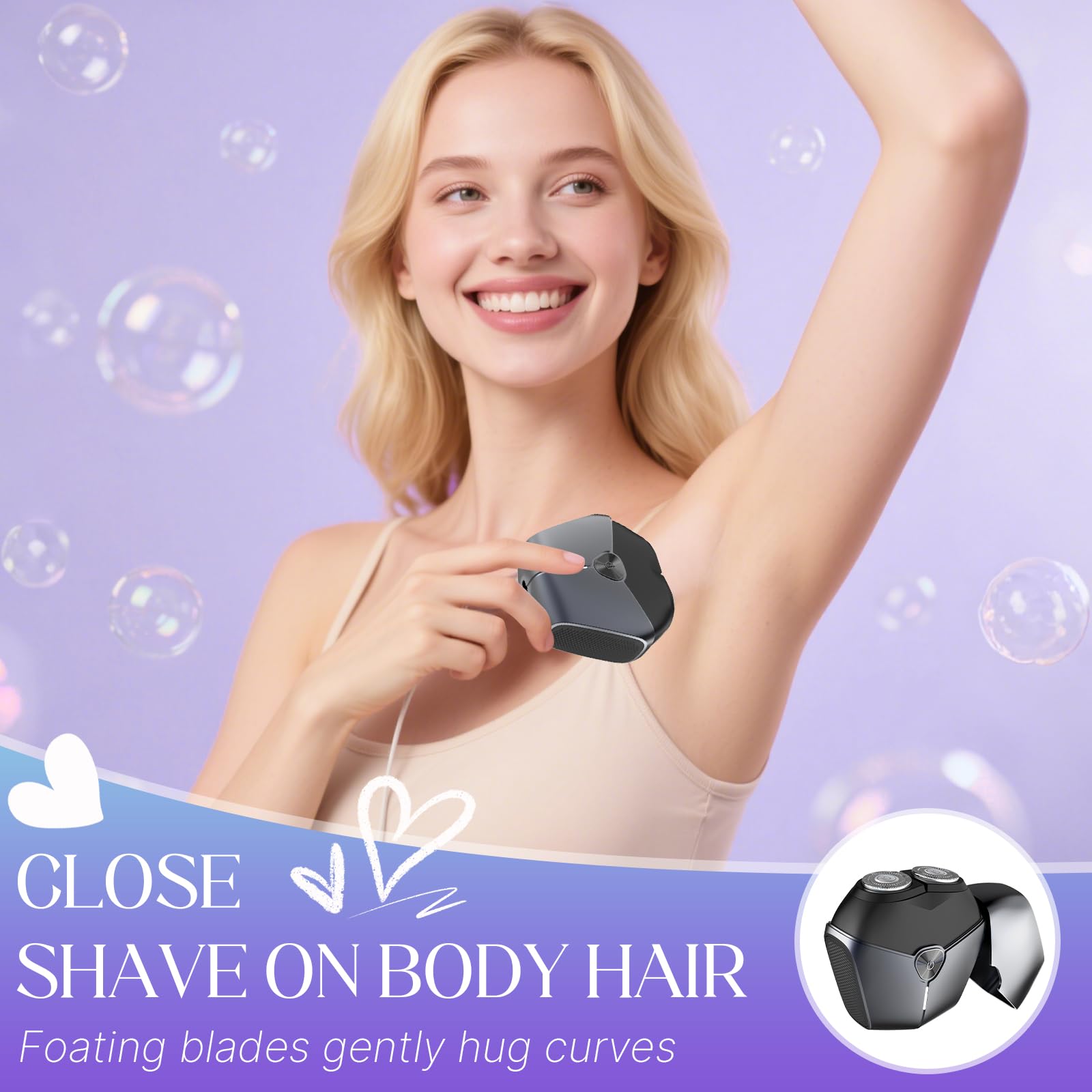 Electric Razors for Women, Electric Shaver for Women, Women's Electric Shaver for Legs Cordless Painless Facial Hair Removal Trimmer for Womens Bikini, Lady Grooming Sensitive Skin for Arms, Underarms