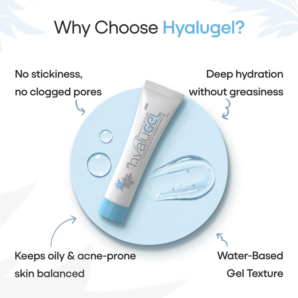 Hyalugel Hyaluronic Acid Gel for Oily & Acne prone skin, 30 gm