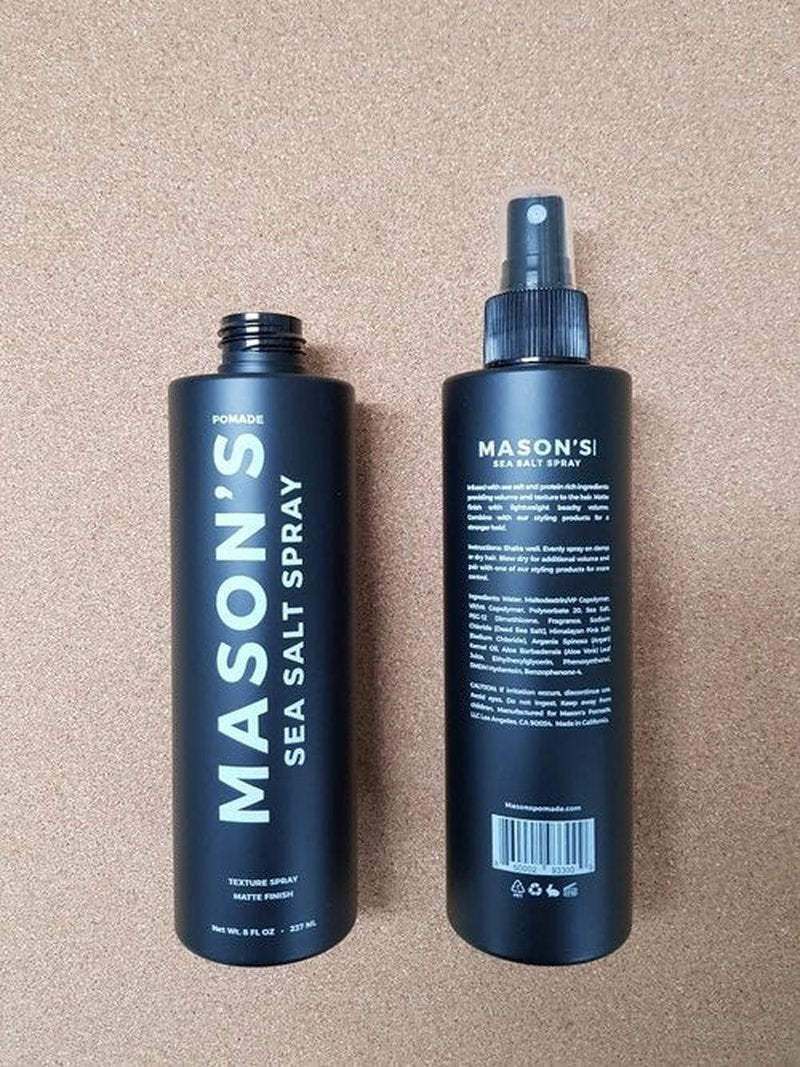 Mason’s Pomade Sea Salt Spray for Men and Women - Texturizing Hair Spray with Aloe & Argan Oil - Lightweight, Non-Sticky for Beach Waves, Volume & Texture - Mountain Rain Scent Hair Care - 8 oz