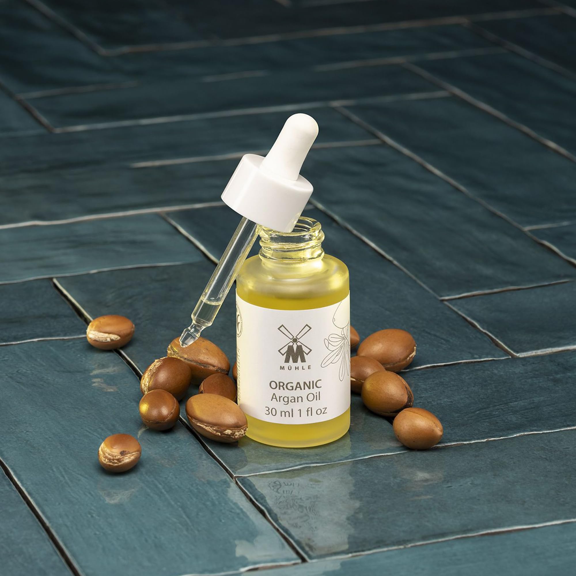 MÜHLE Organic Argan Oil | Essential Oil Serum Treatment Moisturizer to Protect & Nourish Dry Skin | TSA Travel Size Friendly | BDIH Certified | 100% Vegan | 30mL (1.02 oz) Liquid Bottle