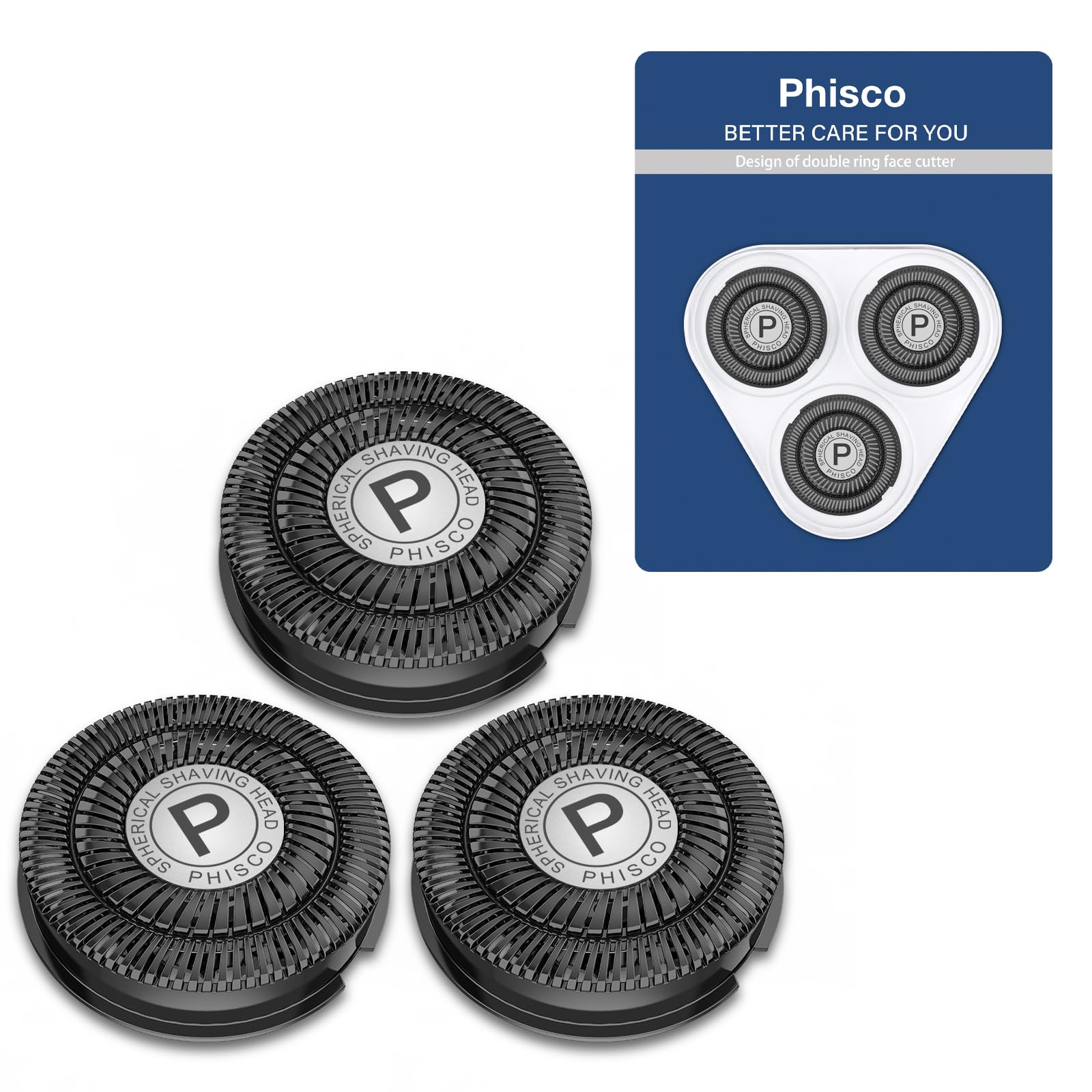Phisco 8112 Titanium-Coated Razor Blades for Sensitive Skin, Hypoallergenic, Sharp and Durable