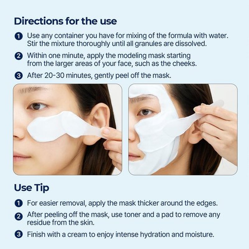 Torriden DIVE IN Modeling Mask (pack of 5) | Intensive Hydration and Cooling | 5D Hyaluronic Acid Complex, Glucose & Algin, Kaolin