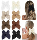 Hair Bows for Women Small Cute Bows Hair Clips for Teens Girls, Silky Satin Ribbons Fall Hair Accessories 8PCS
