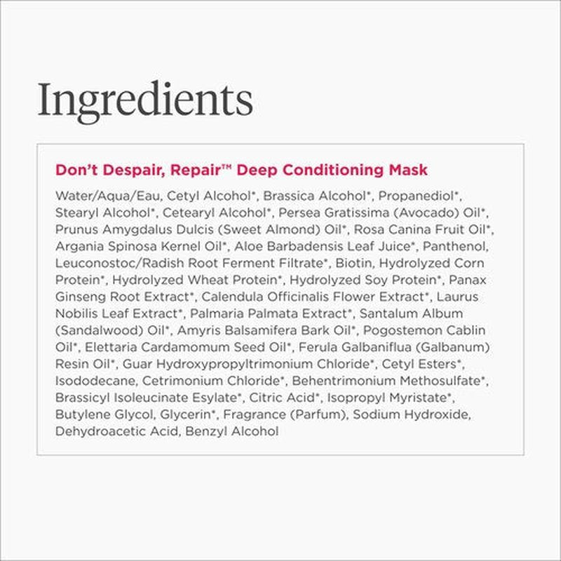 Briogeo Don't Despair, Repair! Deep Conditioning Mask - Birthday Cake, Deep Conditioner for Dry Damaged or Color Treated Hair, Protein Mask for Stronger Hair, Vegan, Cruelty-Free