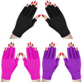 Syhood 3 Pair UV Gloves for Nail Lamp Upf50+ UV Fingerless Protection Glove for Gel Manicures Art Protect Hand from Nail Lamp