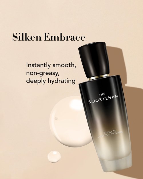 Sooryehan The Black (Essence Moisturizer, 130ml/4.4fl oz) - Lightweight Cream for Moisture Barrier, Rejuvenate Dull, Aging Skin. Premium Korean Skin Care. Black Yeast, Hyaluronic Acid,