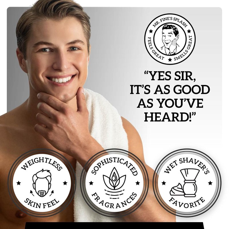 Fine Men's Aftershave - L'Orange Noir Fragrance, Soothing & Toning Post Shave Balm, Calms Razor Burn, Classic Barbershop Feel, Alcohol-Based Formula, Gentle for All Skin Types, 100ml
