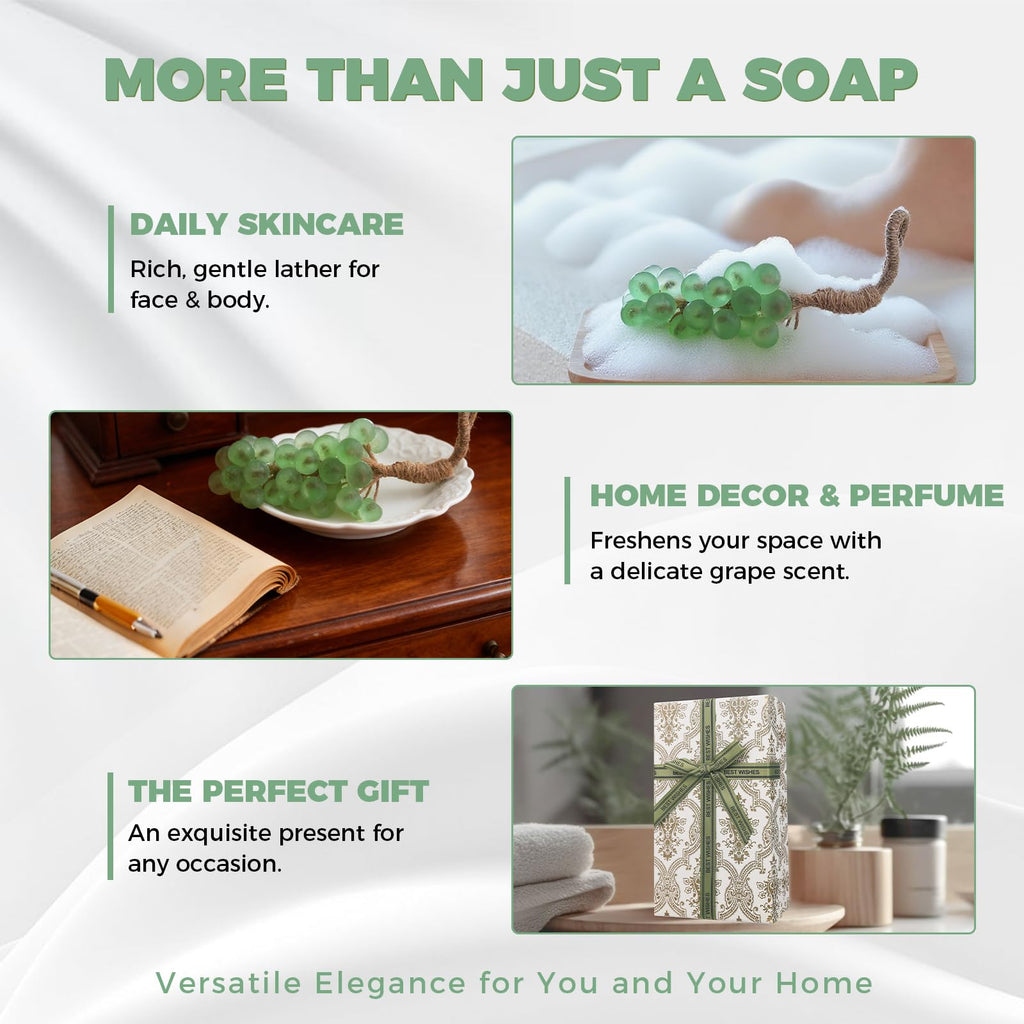 OUKEYA Handmade Grape Soap Gift Set