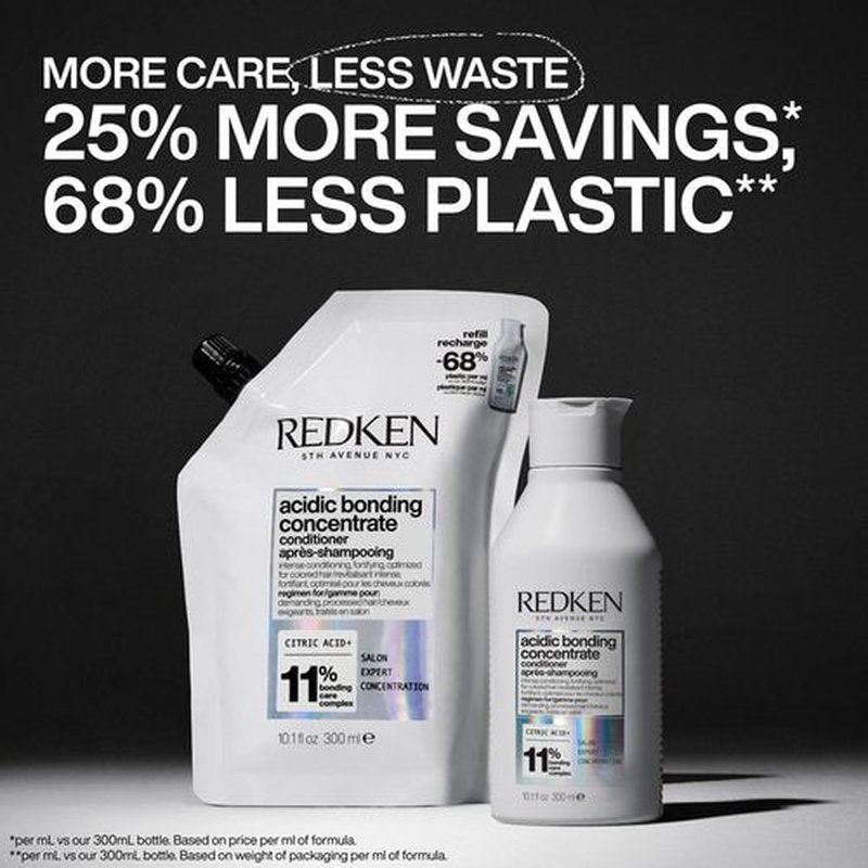 Redken Acidic Bonding Concentrate Conditioner For Damaged Hair Repair - Strengthens and Repairs Weak and Brittle Hair, Sulfate-Free, With Citric Acid