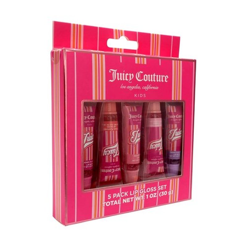 Juicy Couture Lip Gloss Set - 5 Vibrant Shades in Adorable Packaging for Girls & Tweens
