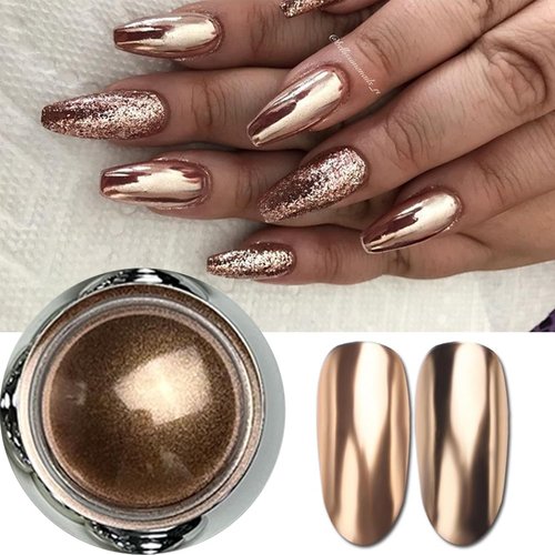 6 Colors Chrome Nail Powder Aurora Nail Powder Iridescent Pearl Nail Art Powder Metallic Mirror Effect Pigment Glitter Dust Kit Nail Art Supplies for Gel Polish Nail