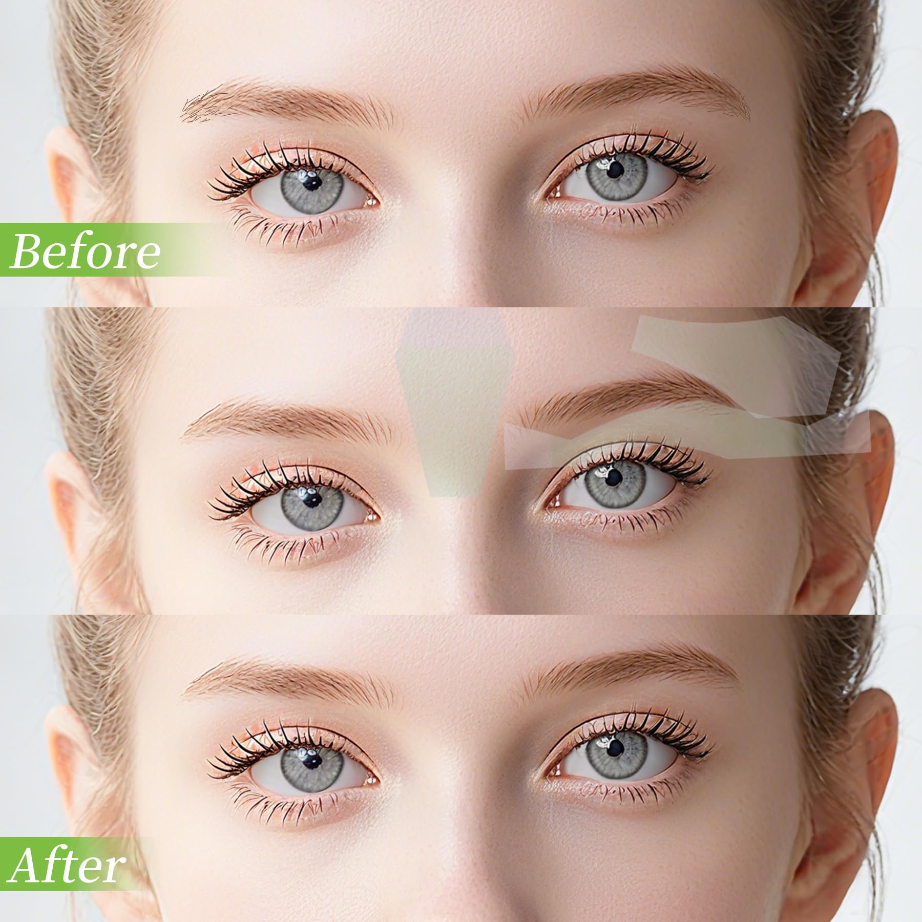 Eyebrow Wax Strips - 88 Strip Eyebrow & Upper Lip Hair Remover with 4 Soothing Wipes | Natural Beeswax Formula | Painless at Home Hair Removal for Women & Sensitive Skin | Lasts 6 Weeks