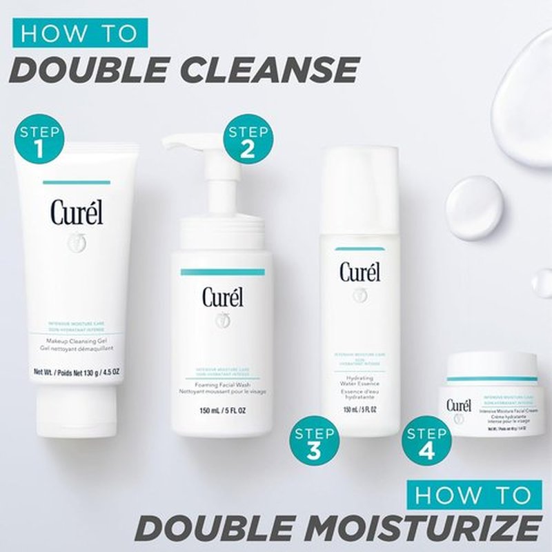 Curel Japanese Skin Care - Travel Size Toiletries for Dry, Sensitive Skin | Face Wash, Lotion & Makeup Remover