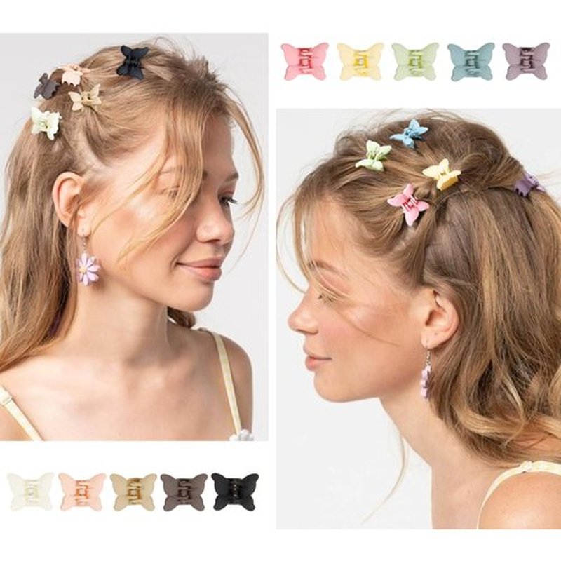 40Pcs Colorful Butterfly Hair Clips - WOVOWOVO Small Hair Claw Clips Cute Butterfly Clips for Thin Fine Hair Mini Hair Clips Hair Accessories for Women Girls Birthday Christmas Gift