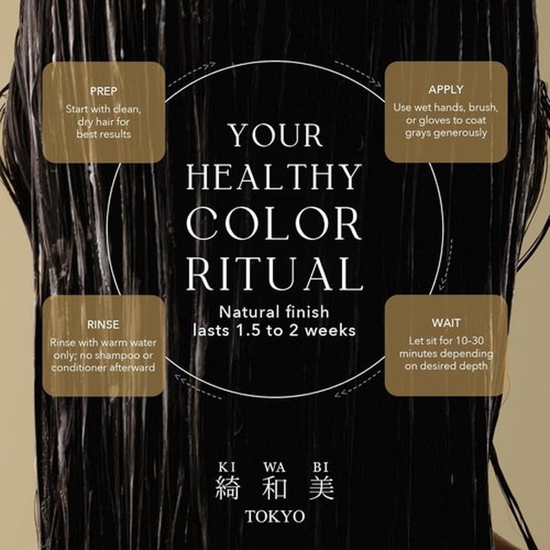 KIWABI Root Vanish Color Treatment - Light Brown Hair Color Solution for Gray Roots | 150g, Paraben Free