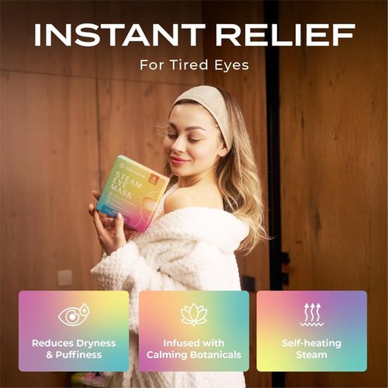 Body Restore Self Heating Warm Compress for Dry Eyes 5 Pack – Heated Eye Mask for Fast Relief, Birthday Gifts for Women, Men, Easter Basket Stuffers, Stye Eye Treatment, Eye Patch – Variety