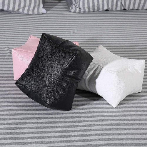 Hand Rest Pillow,Pedicure Foot Rest PU Nail Art Table Hand & Foot Pillow with Soft Fillings for Arm Rest Salon Manicure(Black)