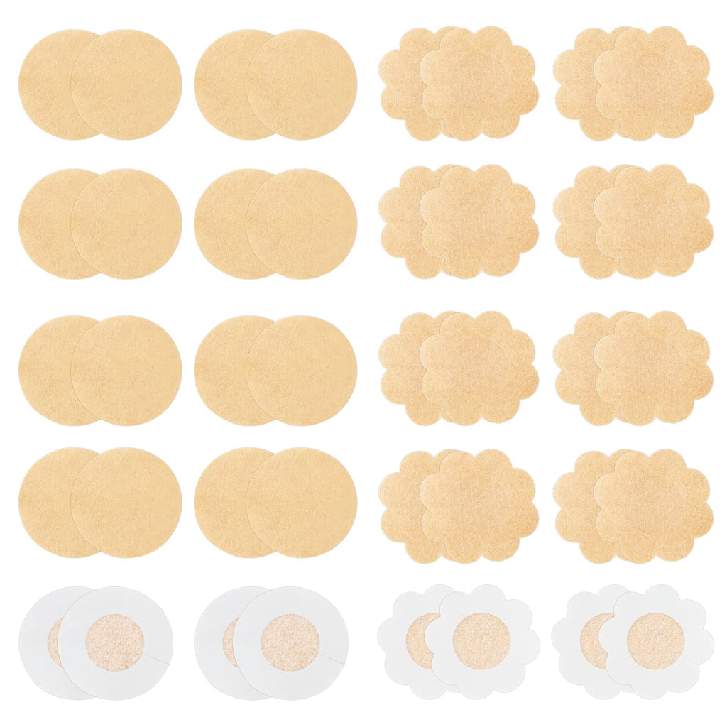 WITROMAN 40 Pieces nipple covers disposable nipple Pasties nipple Petals (Nude)