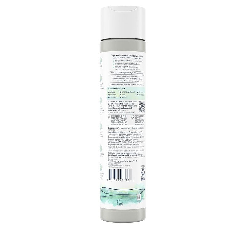 Vivvi & Bloom Gentle 2-in-1 Baby Wash & Shampoo - Fragrance-Free Cleansing Gel for Sensitive Skin, 10 fl. Oz
