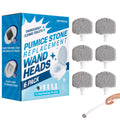 Impresa 6-Pack Pumice Stone Toilet Bowl Cleaner Refill Heads - Compatible with Clorox Toilet Wand Refills - Reusable Natural Stone Scrub Heads for Tough Stains
