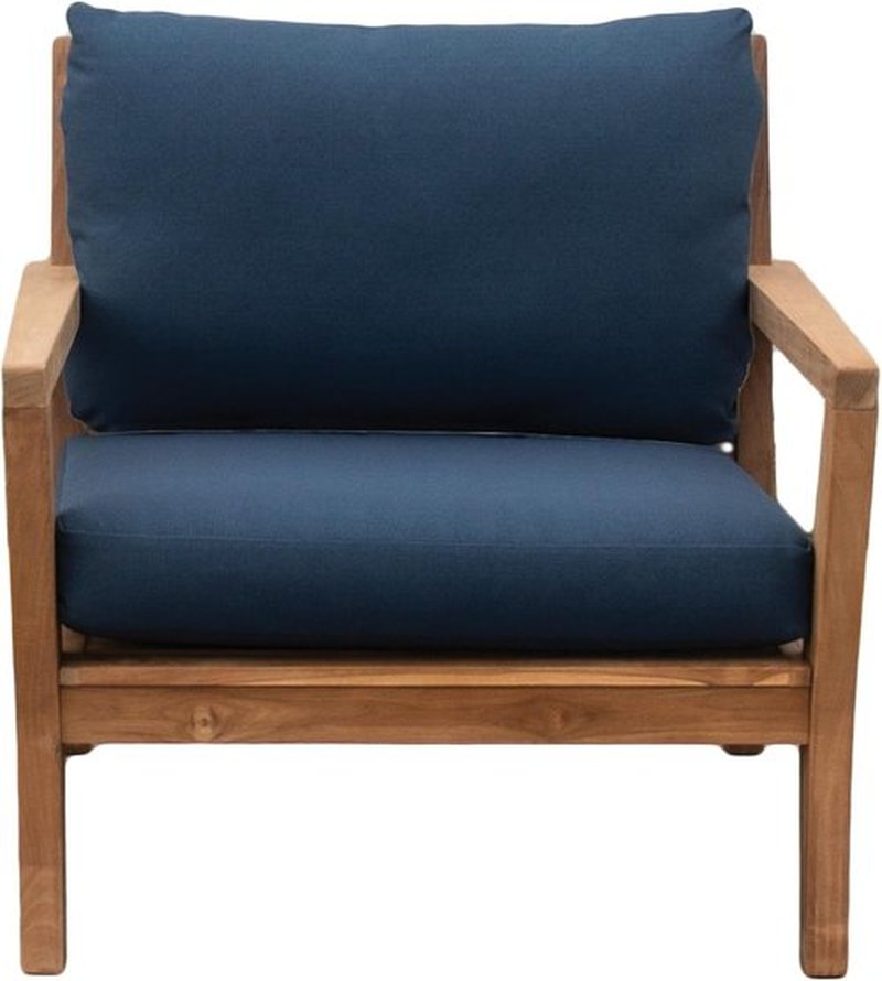Tommy Bahama Outdoor Lounge Chair Cushion Set - Sunbrella® Fabric, Bamboo Bay Cobalt, Deep Seat Design