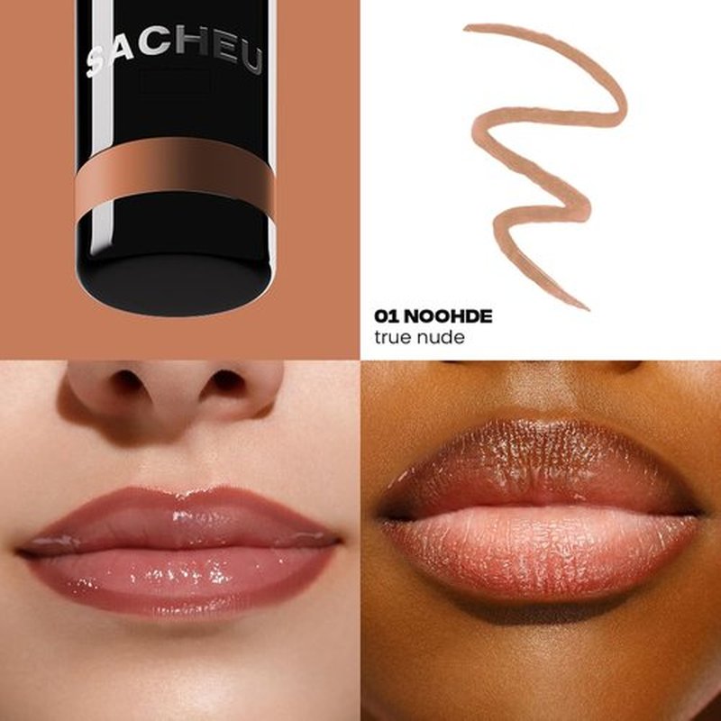 Sacheu Lip Liner - Long Lasting Waterproof Lip Stain with Hyaluronic Acid & Vitamin E | Vegan, Transfer Proof Matte (nOOHde)