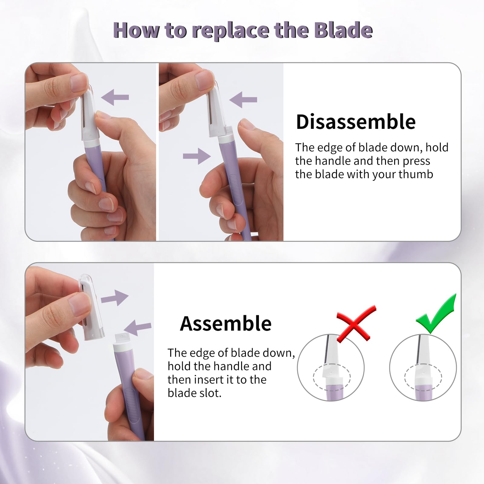 Dermaplane Razor Blades, 8 Long Dermaplaning Blades