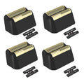 4 Pack Professional 5 Star Series Finale Shaver Replacement Foil and Cutter Bar Assembly Compatible With Wahl Shaver Foil 7031-100, 7043-100 Super Close Shaving Replacement Heads， (Black)