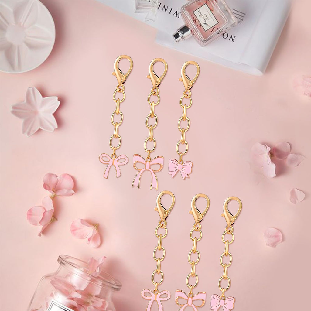 HINGTAI 30Pcs Bow Keychain, Cute Bow Party Favors for Women Bag Charm Purse Friends Gift Supplies for Women, Not Easily Damaged Suitable for Birthday Parties Gifts Supplies