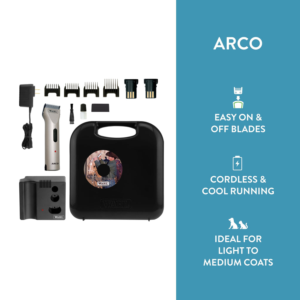Wahl Professional Animal Arco Equine Horse Cordless Clipper Kit, Champagne (8786-800)