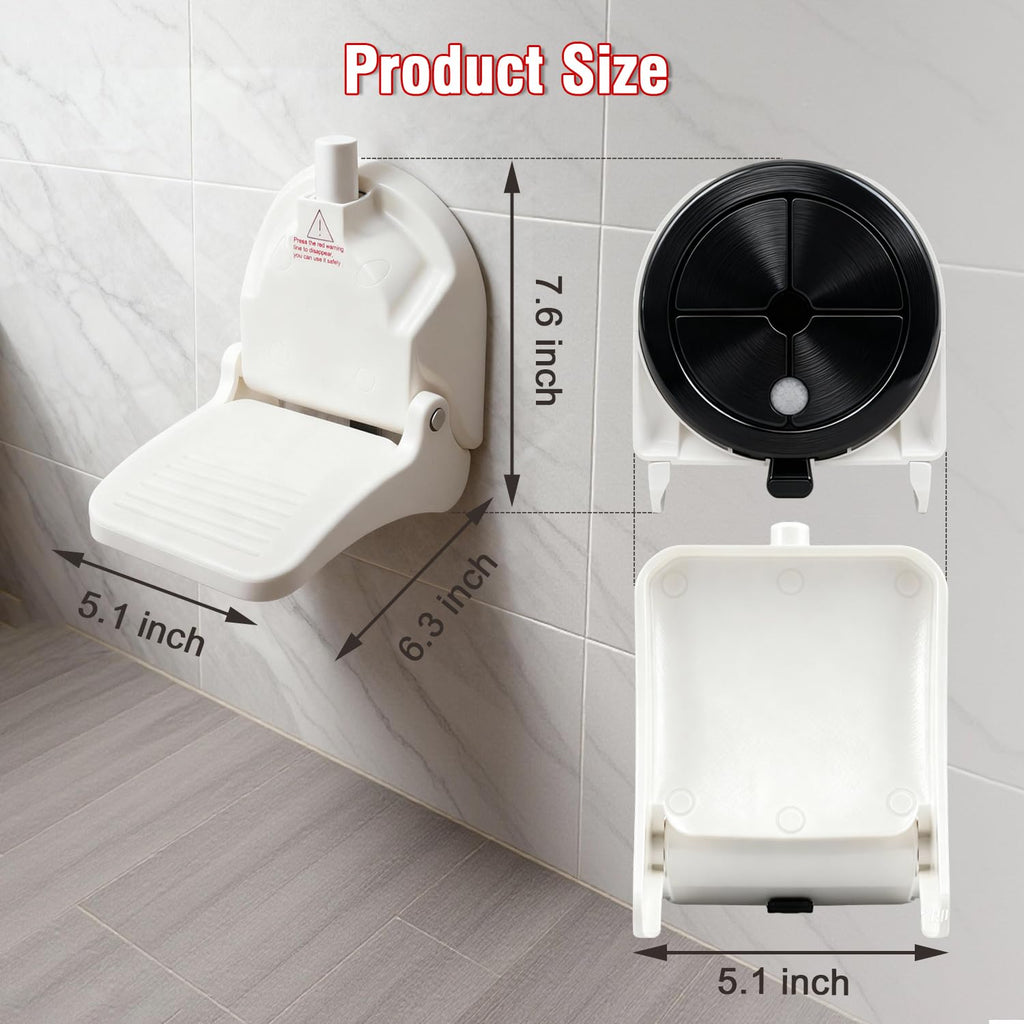 Loorieen Shower Foot Rest for Shaving Legs,Shower Shaving Foot Rest,Foot Rest for Shower with Powerful Suction Cup,Foldable Shaving Step for Inside Shower,Easy to Carry While Traveling