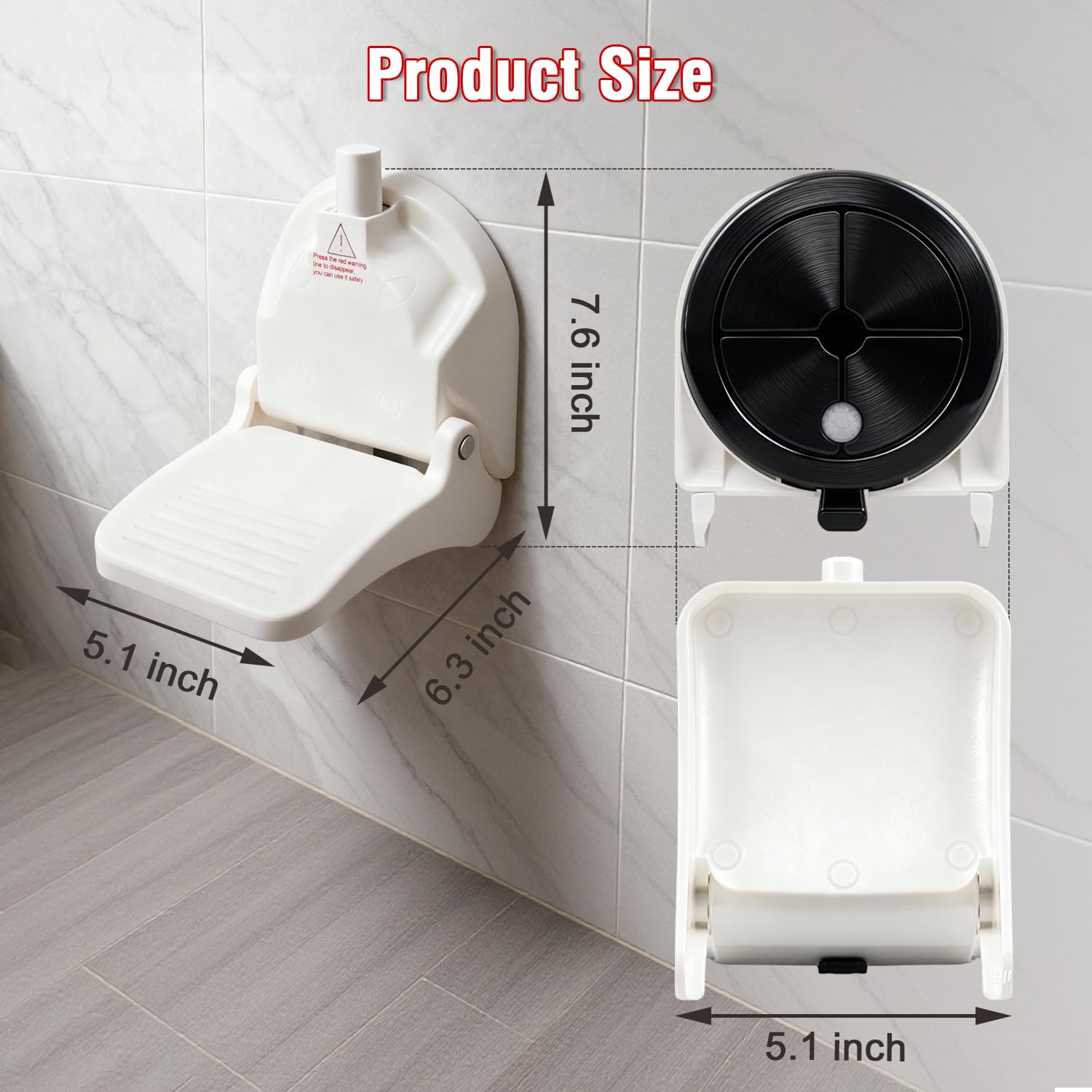 Loorieen Shower Foot Rest for Shaving Legs,Shower Shaving Foot Rest,Foot Rest for Shower with Powerful Suction Cup,Foldable Shaving Step for Inside Shower,Easy to Carry While Traveling