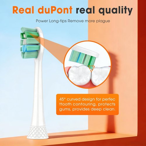 Philips Sonicare Toothbrush Replacement Heads - Soft Bristles | 6-Pack Compatible with C1 & C2