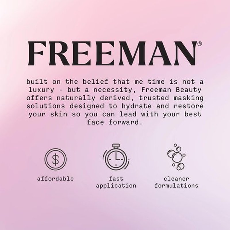 Freeman 4 Piece Moisture Mask Face Set, Hydrating Face Masks & Under Eye Mask For Puffy Eyes, Hydrogel Masks For Dry Skin, Hyaluronic Acid, Travel-Friendly, Vegan & Cruelty Free Skincare