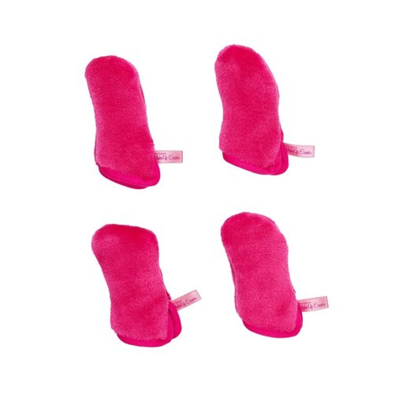 Eye MITT by The Original MakeUp Eraser, Erase All Eye Makeup With Just Water, Including Waterproof Mascara, Eyeliner, and More! Pack of 4 Mitts + laundry bag