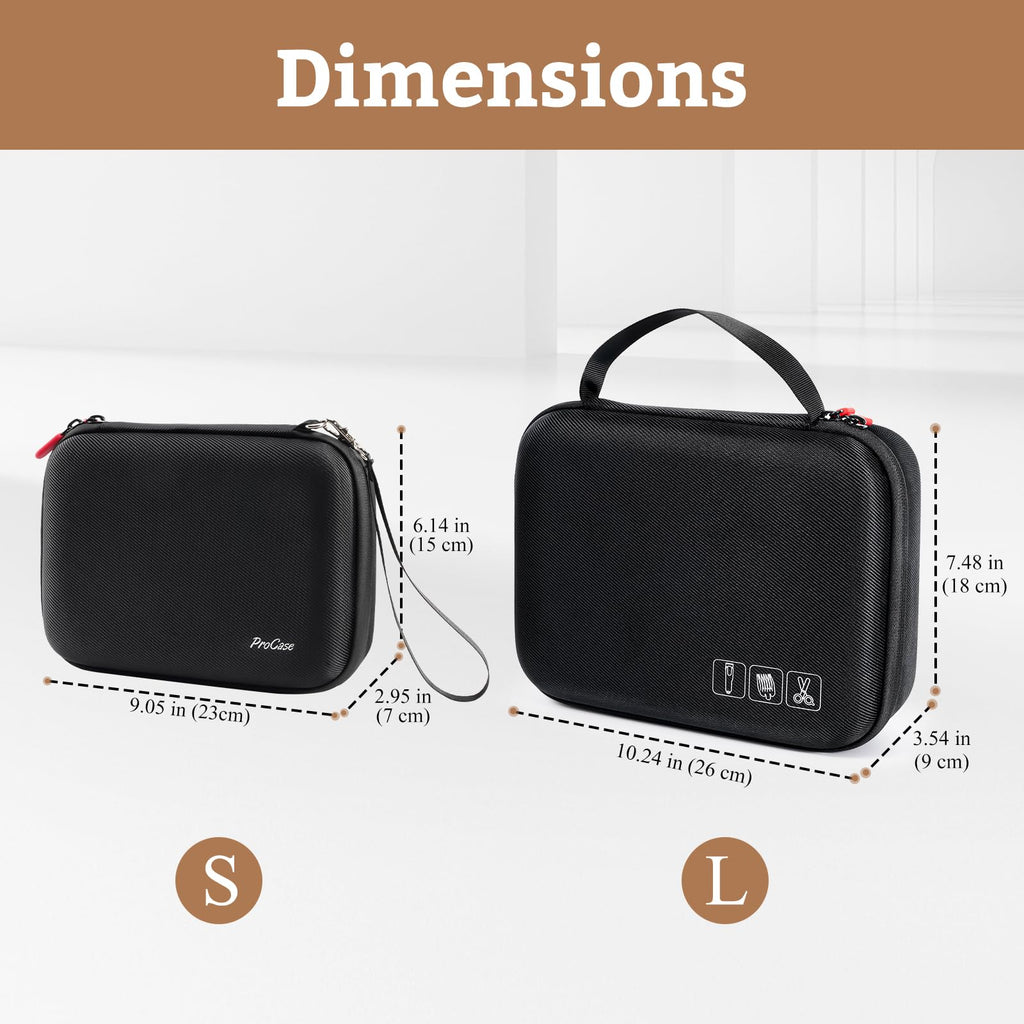 ProCase Hard Travel Case for Hair Clippers, Hair Cutting Barber Supplies Holder, Trimmer Organizer Storage Bag for Hatteker/Oneisal/Wahl 6Star/Andis Men Razor Guard Grooming Kits