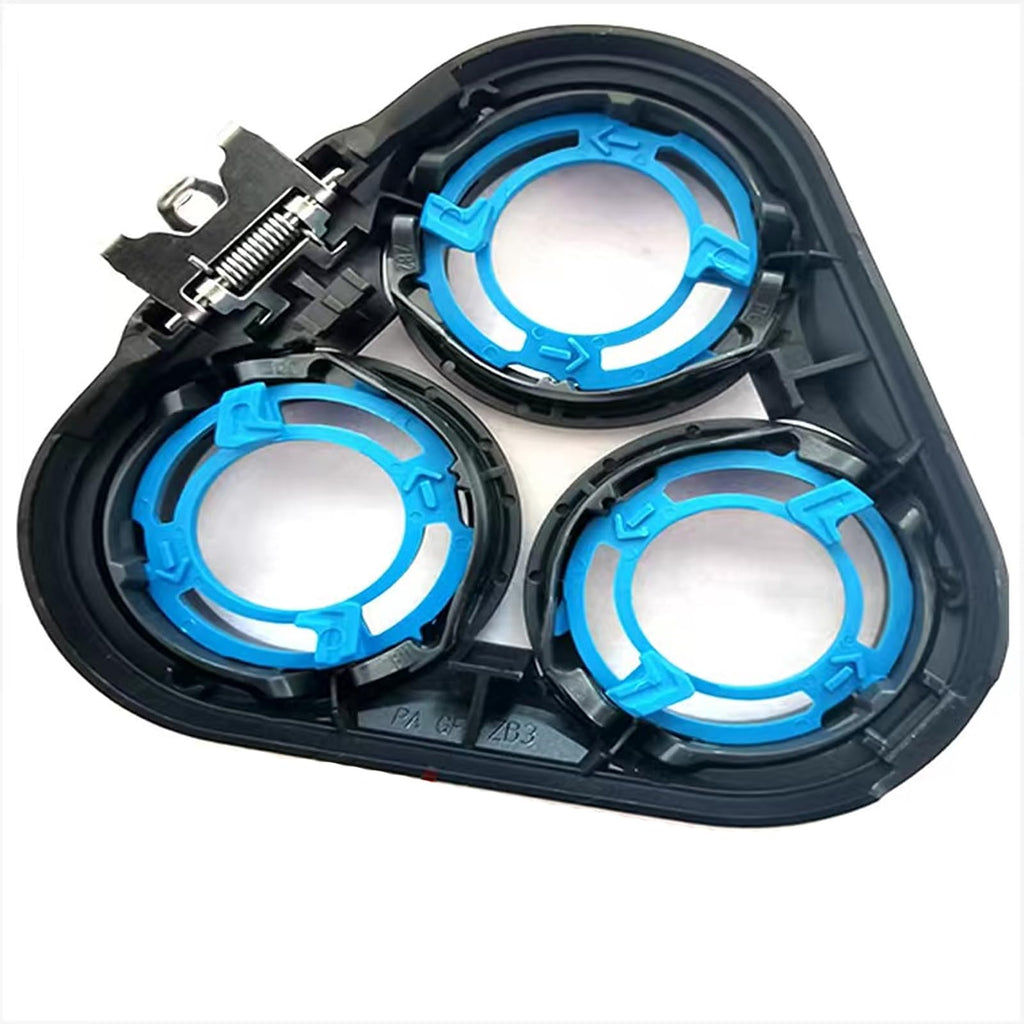 Suleto 3PCS Shaver Head Blade Holder Plate Fits for Series 5000, 3PCS Razor Retaining Lock-Ring Blue Blade Retaining Rings for SH50 Series