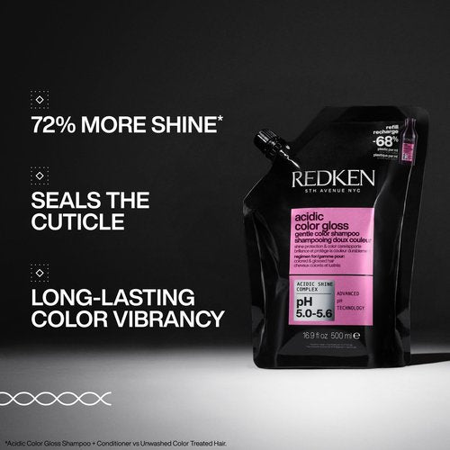 Redken Acidic Color Gloss Shampoo - Provides Color Protection and Vibrancy, Hair Shine, Sulfate-Free Shampoo, With Vitamin E