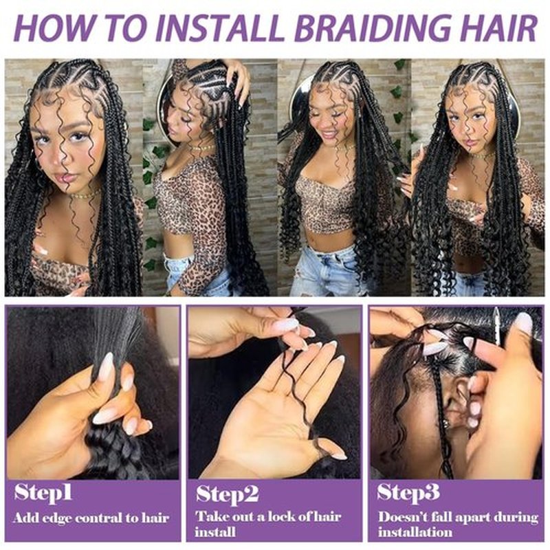 20 Inch Human Braiding Hair for Boho Braids 120g 4 Bundles/Pack Deep Wave Bulk Human Hair for Braiding Knotless 12A 100% Unprocessed Brazilian Virgin Bulk Hair Extensions Bohemian Braids Natural Color