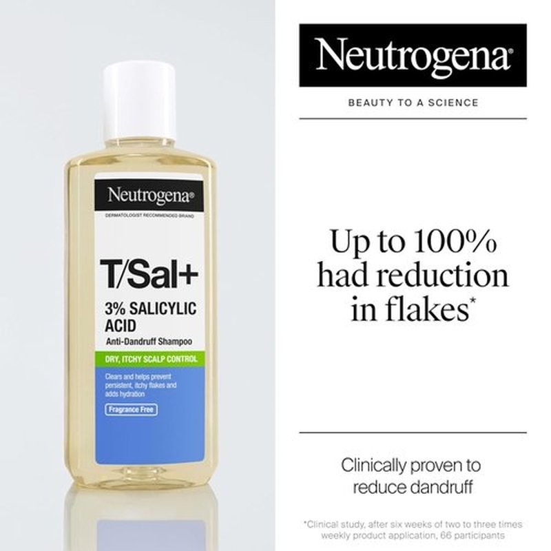 Neutrogena T/Sal Anti-Dandruff Shampoo - 3% Salicylic Acid for Scalp Relief & Itch Control | 8 fl. oz