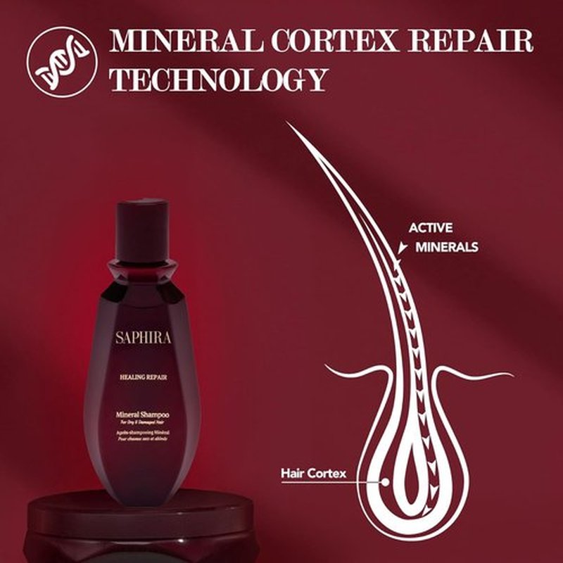 Saphira Dead Sea Minerals Shampoo - Sulfate-Free Hydrating & Nourishing Formula for All Hair Types