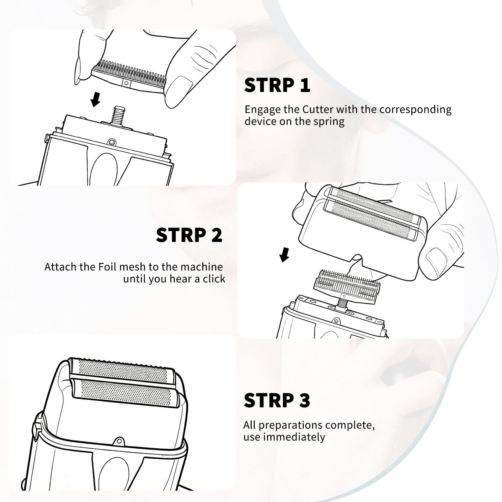 Shaver Replacement Foil and Cutter,Compatible with BaBylissPRO UV-Disinfecting Double Replacment Foil-Gold