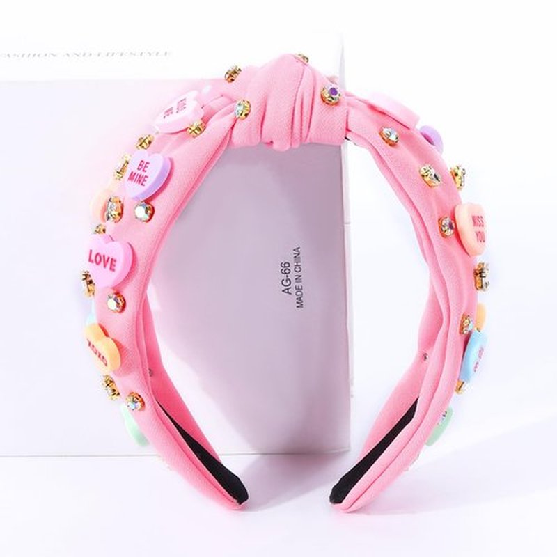DATANSUN Valentines Headband【Adjustable】【Lightweight】【Premium Material】 Valentines Day Accessories For Women，Pink