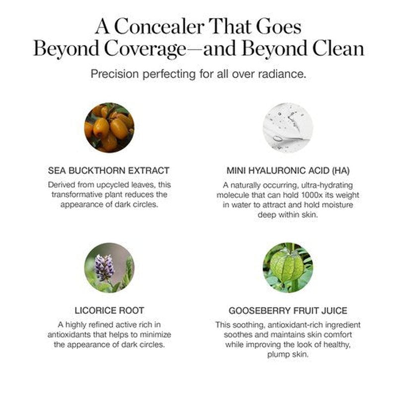 Ogee Complexion Perfecting Under Eye Concealer - Certified Organic Full Coverage Concealer - Buildable Coverage - BIRCH 0.25N - Fair (Neutral Undertones)