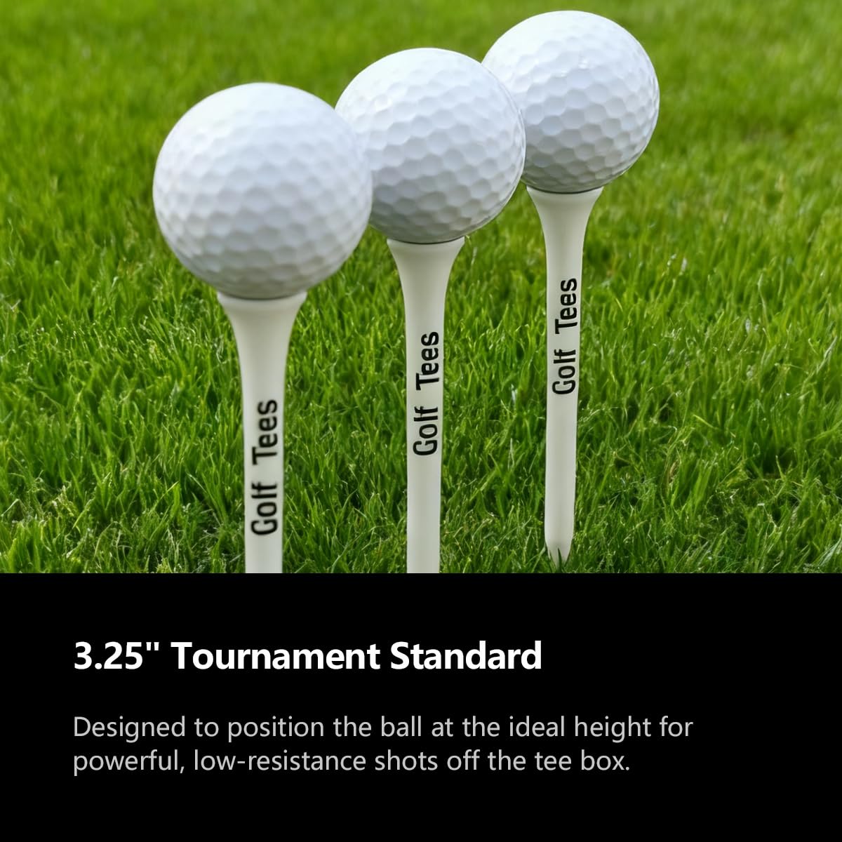 VAGUYGY Premium Bamboo Golf Tees | 83mm (3.25") Wooden Tees | Golf Gifts for Men | Vintage-Style tee Case Golf Accessories for Men | Funny Golf Accessory for Golfers (White, 10 Pack)