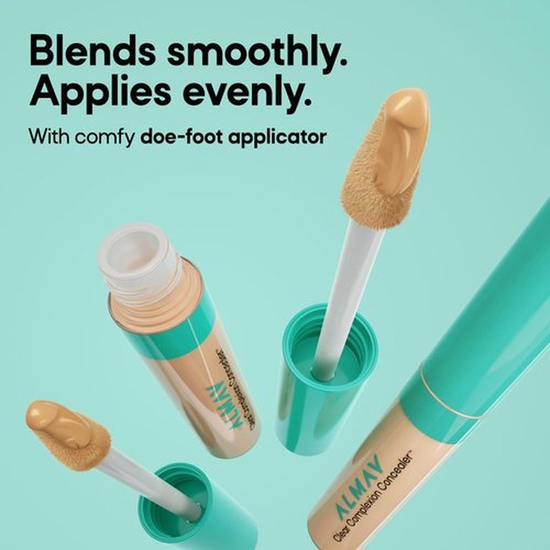 Almay Clear Complexion Concealer, Cruelty-Free Makeup for Acne-Prone Skin, Non-Comedogenic, Vegan, Hypoallergenic, 050, 0.3 fl oz