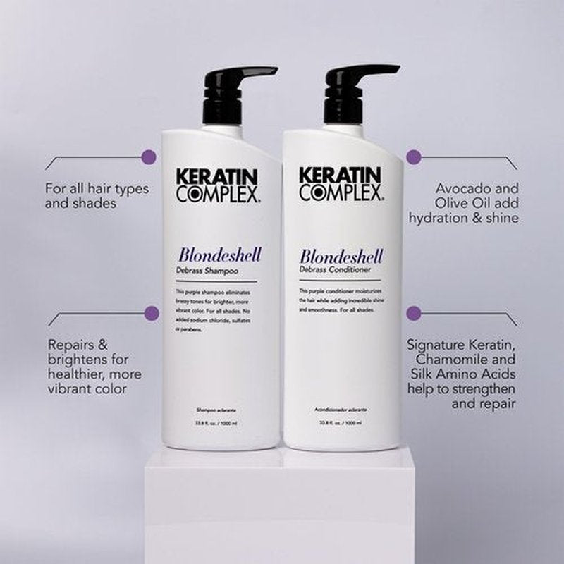 Keratin Complex - Blondeshell Debrass Shampoo & Conditioner Duo - 33.8 fl oz Each